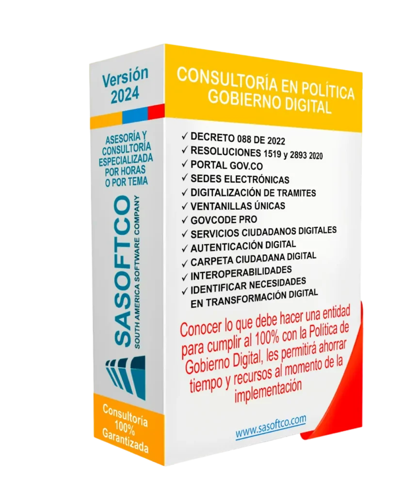 Caja de Consultoría en Política de Gobierno Digital de SASOFTCO.