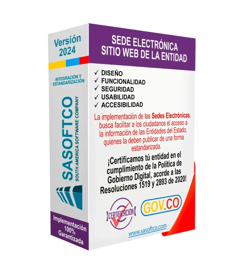 Caja de Sede Electrónica Stitio Web de la Entidad de SASOFTCO.